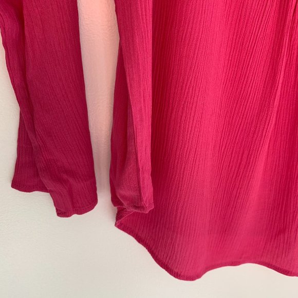 NWT Joseph A boho blouse - crochet crinkle top - Picture 5 of 10